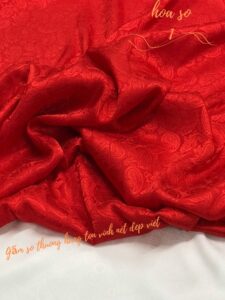 Vải Gấm hoa sò may áo dài 1