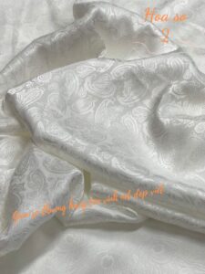 Vải Gấm hoa sò may áo dài 2