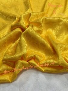 Vải Gấm hoa sò may áo dài 6