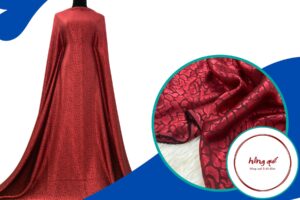 Vải áo dài Hồng Quế 2 đỏ đô đậm