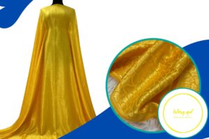 Vải áo dài Hồng Quế 6 vàng cúc