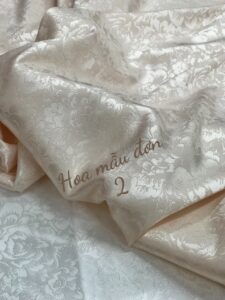 Vải may áo dài hoa Mẫu Đơn 2