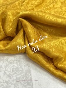 Vải may áo dài hoa Mẫu Đơn 23a