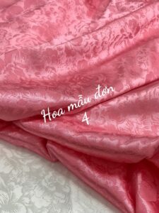 Vải may áo dài hoa Mẫu Đơn 4