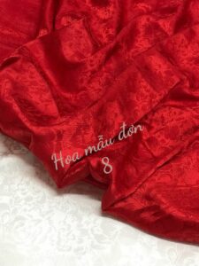 Vải may áo dài hoa Mẫu Đơn 8