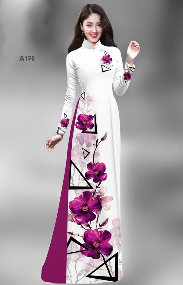vải áo dài 3d