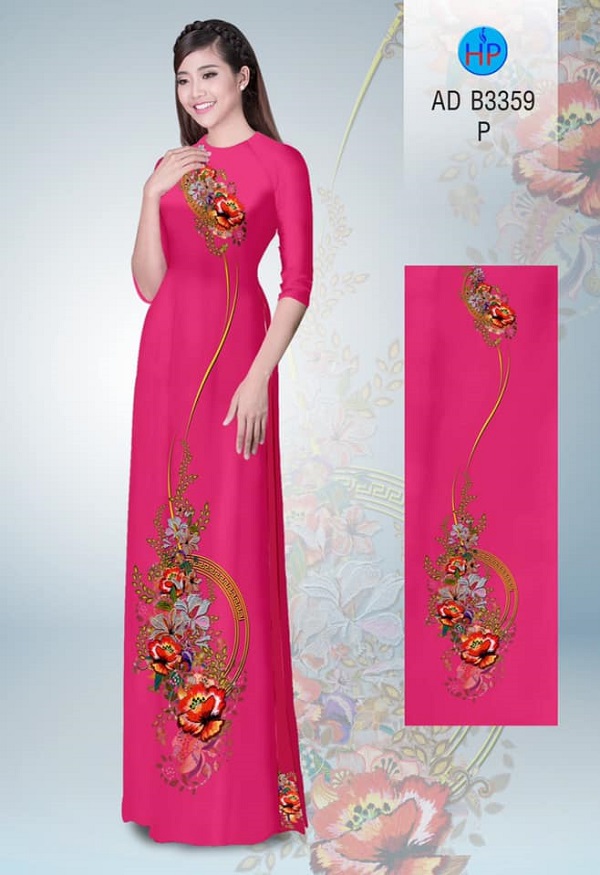 vải áo dài đẹp 3d