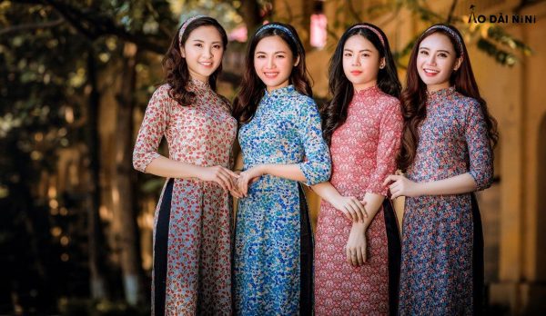 vải áo dài hoa nhí