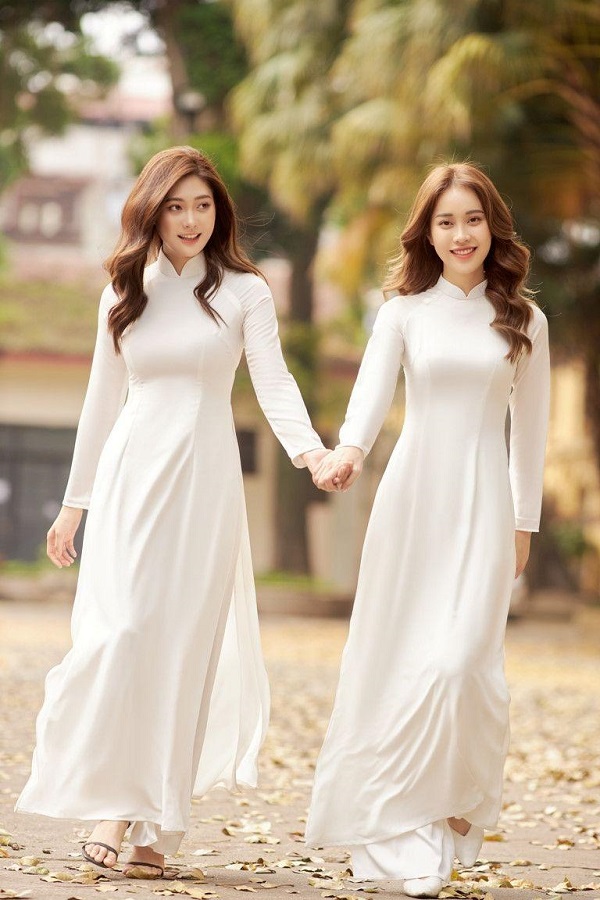 vải áo dài màu trắng kem