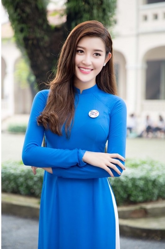 vải áo dài màu xanh nước biển