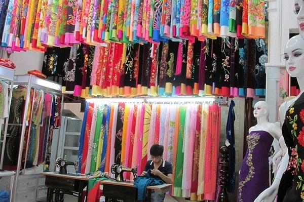 vải áo dài chợ an đông
